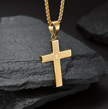 AfriAura-Stainless Steel Cross Pendant Necklace