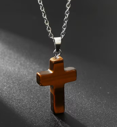 AfriAura- Sacred Quartz Cross Pendant Necklace
