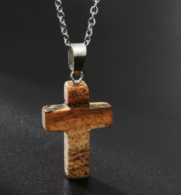 AfriAura- Sacred Quartz Cross Pendant Necklace