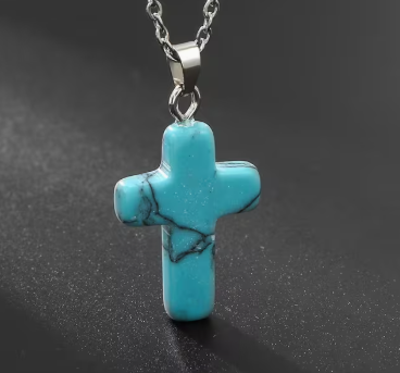 AfriAura- Sacred Quartz Cross Pendant Necklace