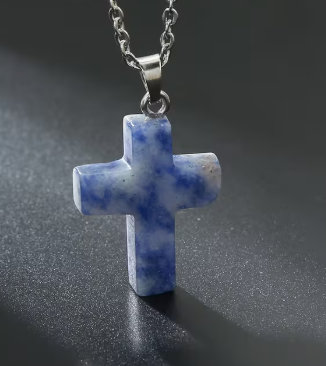 AfriAura- Sacred Quartz Cross Pendant Necklace