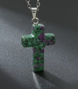 AfriAura- Sacred Quartz Cross Pendant Necklace