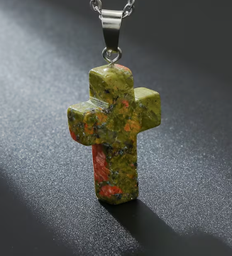AfriAura- Sacred Quartz Cross Pendant Necklace
