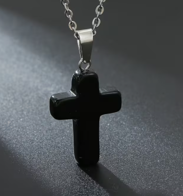 AfriAura- Sacred Quartz Cross Pendant Necklace